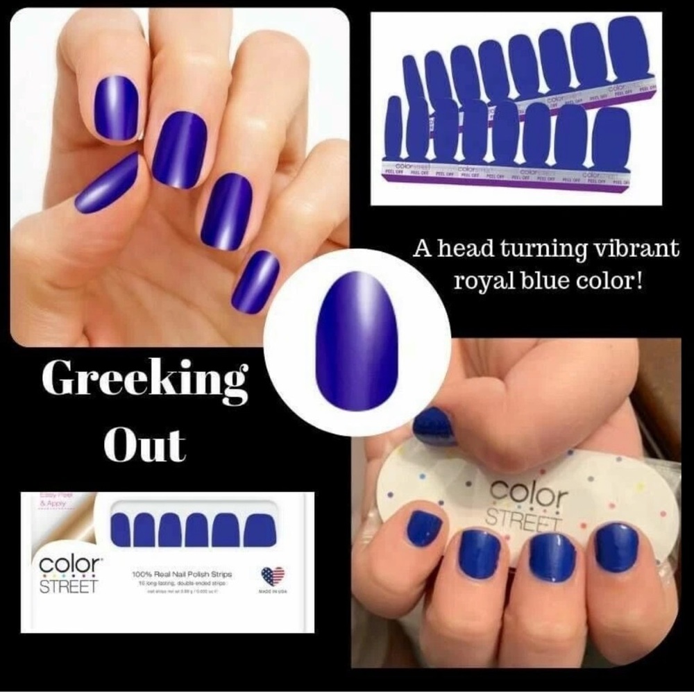 Color Street Vibrant Royal Blue Nail Strips